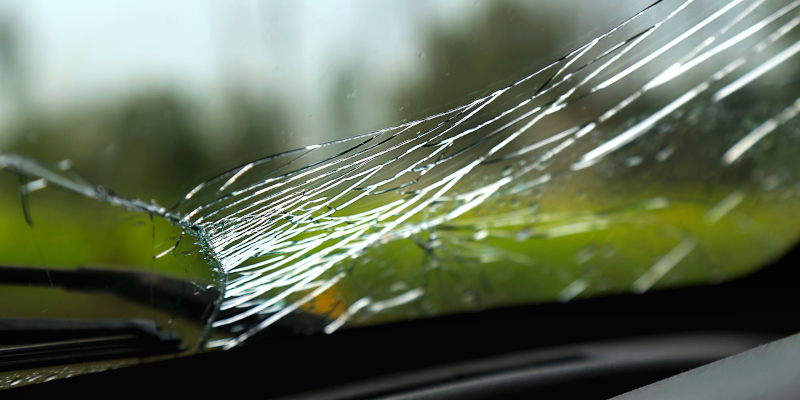 Broken Windshield in Fuquay-Varina, North Carolina